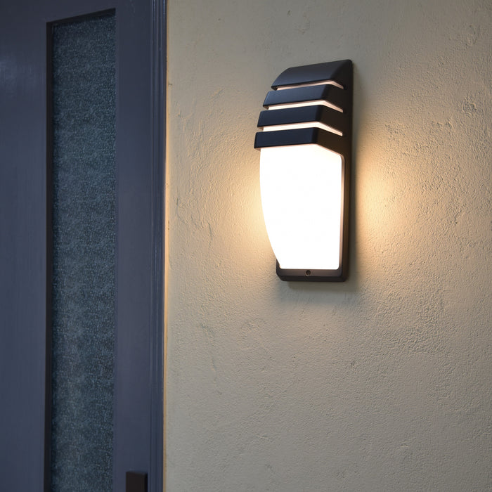 Lutec 5183601118 CITY IP44 E27 Outdoor Wall Light - Dark Grey (Lamp Not Included)