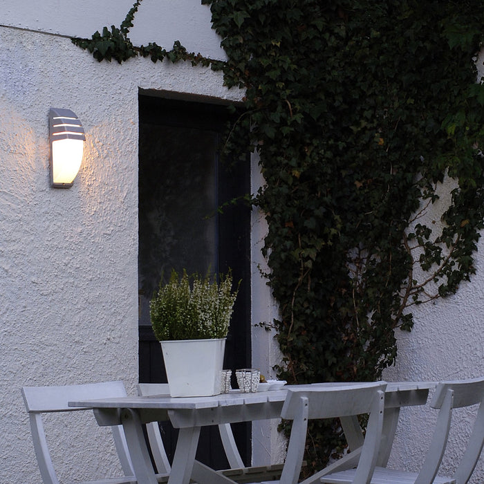 Lutec 5183601118 CITY IP44 E27 Outdoor Wall Light - Dark Grey (Lamp Not Included)