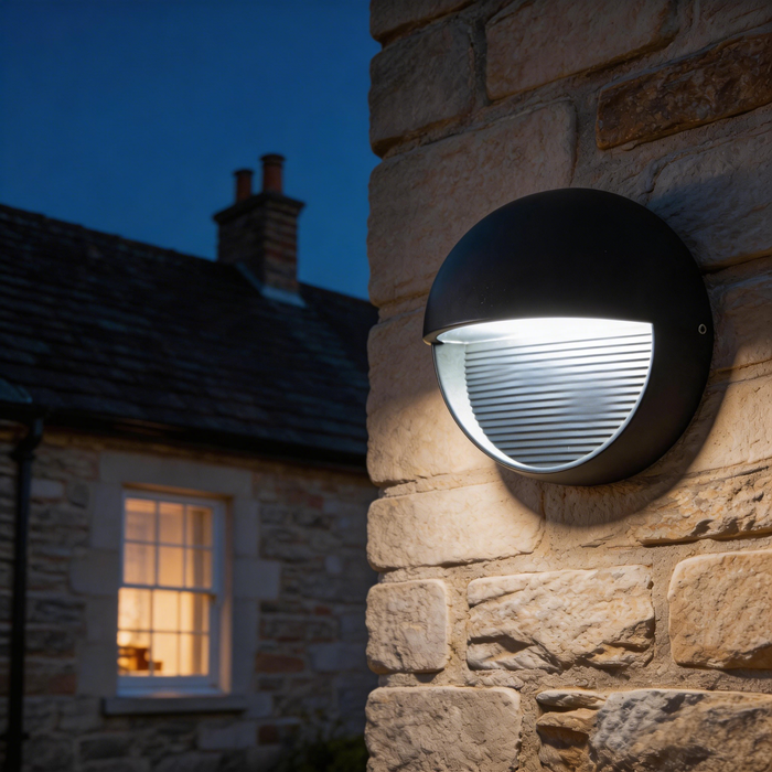 Lutec 5186502118 RADIUS 4.2W IP54 LED Outdoor Wall Light 4000K - Dark Grey