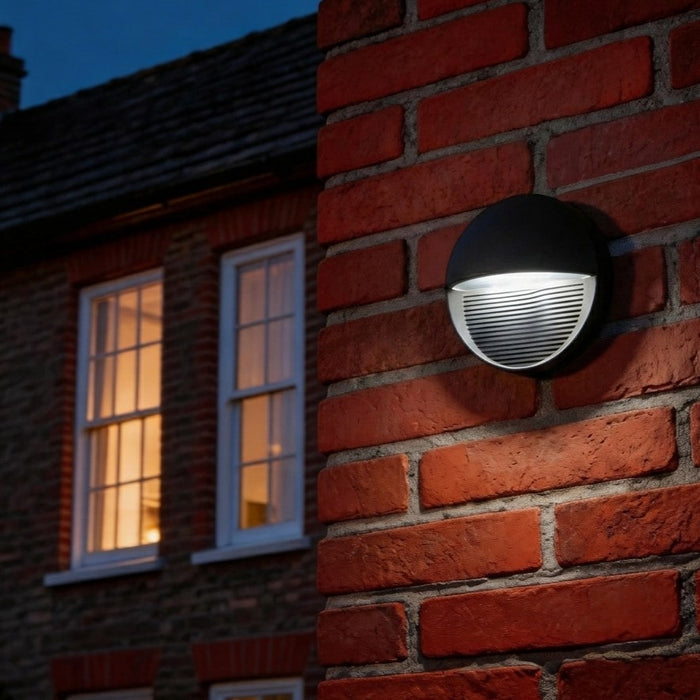 Lutec 5186502118 RADIUS 4.2W IP54 LED Outdoor Wall Light 4000K - Dark Grey