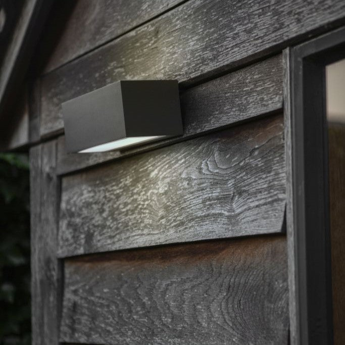 Lutec 5189102118 GEMINI 10.5W IP54 LED Outdoor Wall Light 4000K - Dark Grey