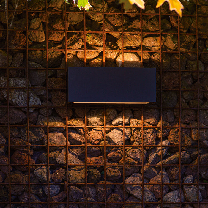 Lutec 5189112012 GEMINI 15W IP54 LED Outdoor Up/Down Wall Light 3000K - Matt Black