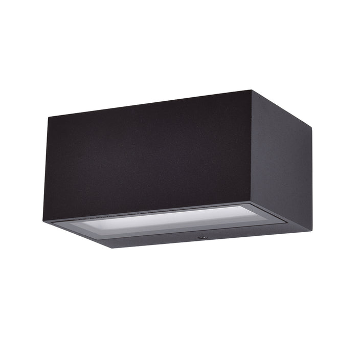 Lutec 5189113012 GEMINI 8.8W IP54 LED Outdoor Wall Light 3000K - Matt Black
