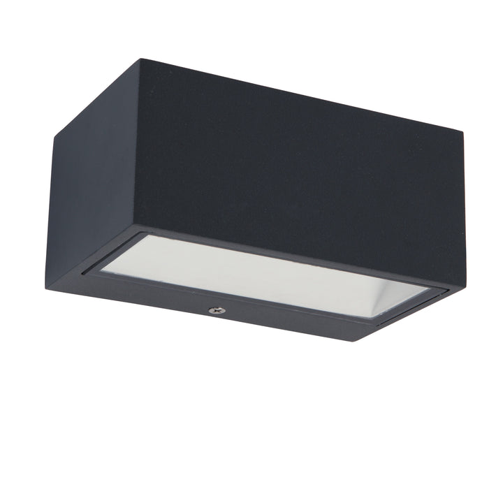 Lutec 5189113118 GEMINI 10.5W IP54 LED Outdoor Wall Light 3000K - Dark Grey