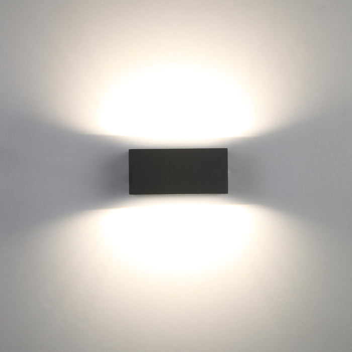 Lutec 5189113118 GEMINI 10.5W IP54 LED Outdoor Wall Light 3000K - Dark Grey