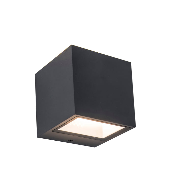Lutec 5189114118 GEMINI 9W IP54 LED Outdoor Wall Light 4000K - Dark Grey