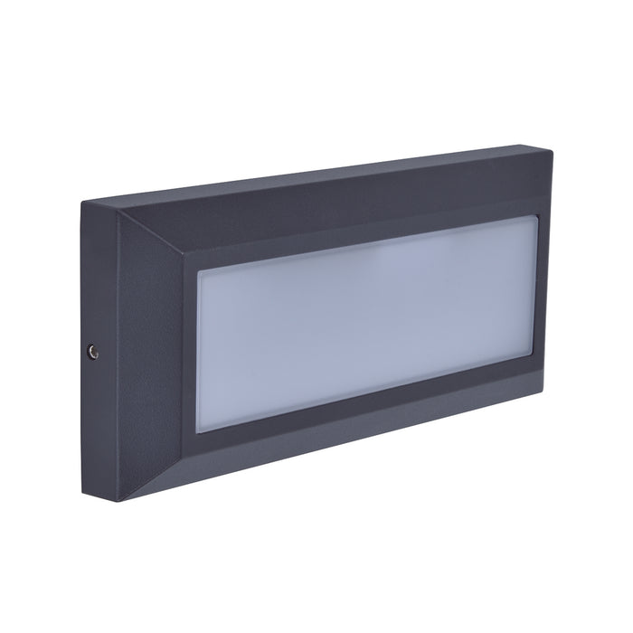 Lutec 5191601118 HELENA 10.2W IP54 LED Surface Mounted Brick Light 4000K - Dark Grey