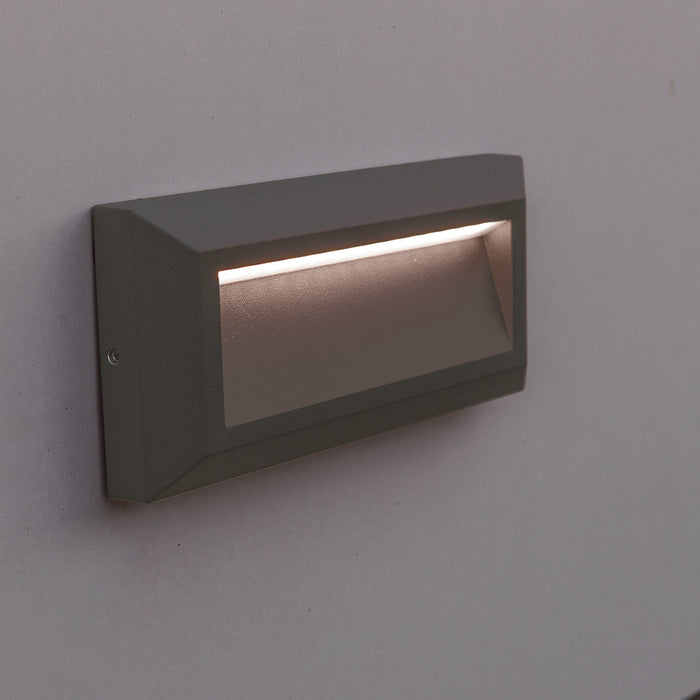 Lutec 5191602118 HELENA 14W IP54 LED Surface Mounted Brick Light 4000K - Dark Grey