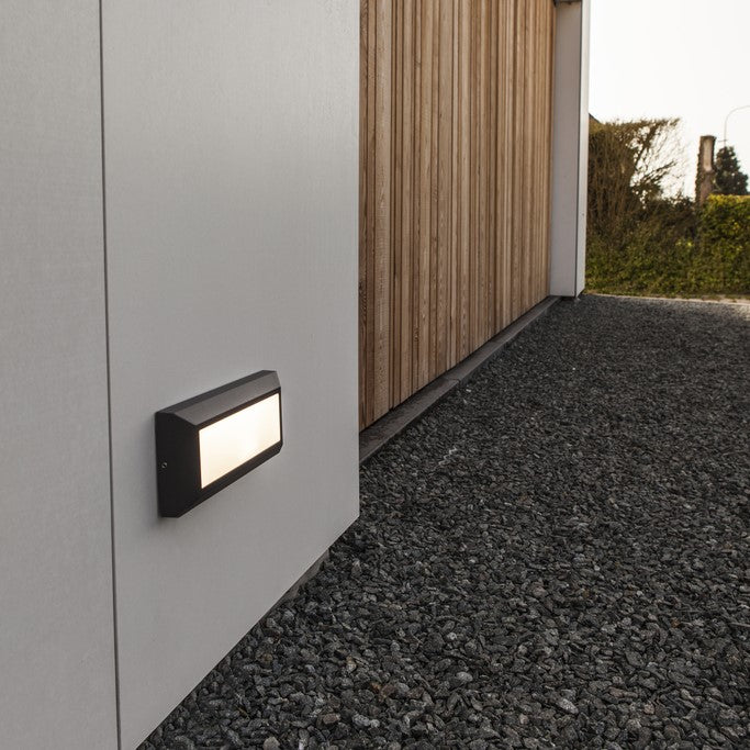 Lutec 5191605012 HELENA 11W IP54 LED Surface Mounted Brick Light 3000K - Matt Black