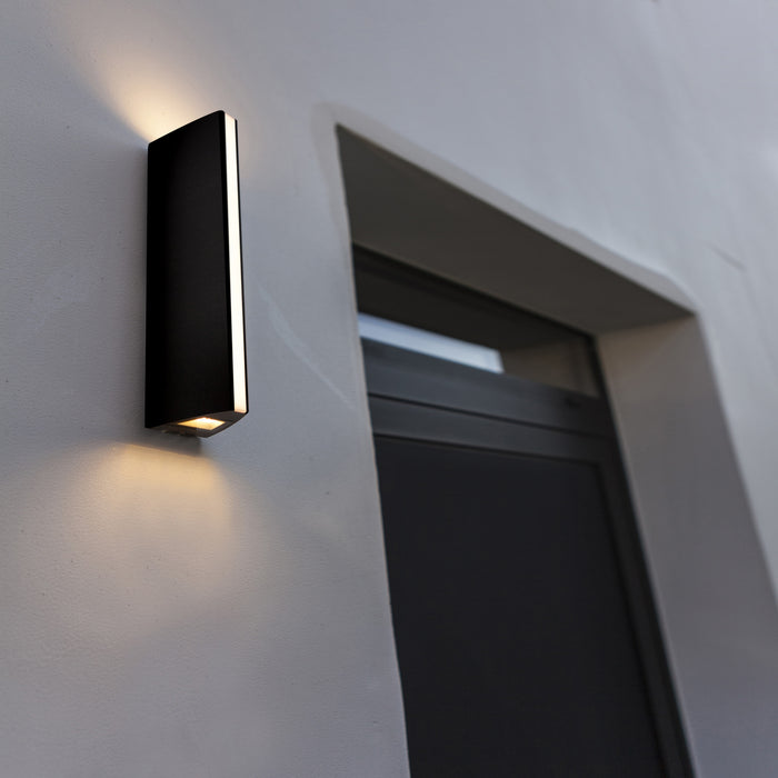 Lutec 5192701330 LEO 14.5W IP54 LED Outdoor Wall Light 3000K - Matt Black