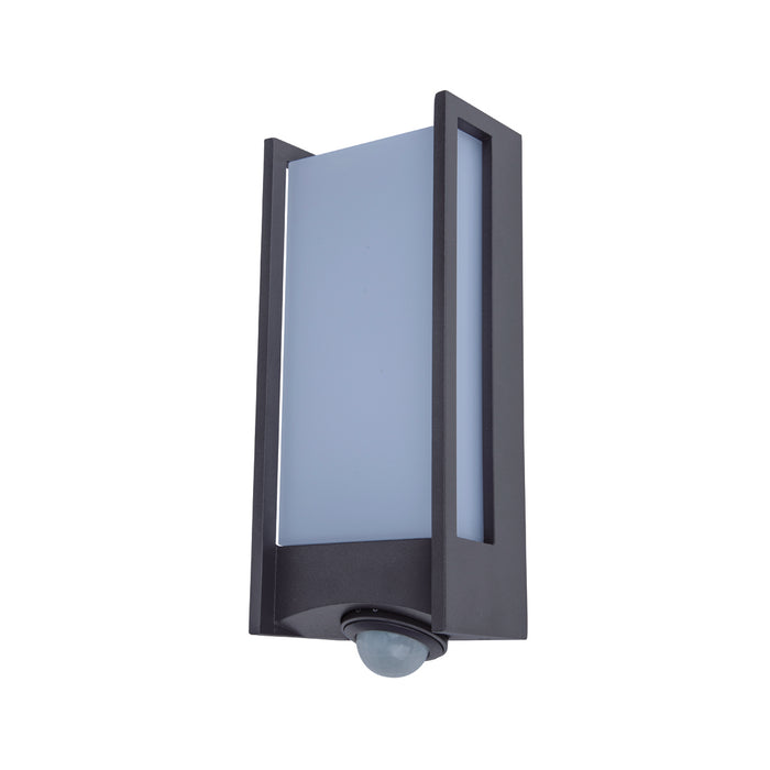 Lutec 5193002118 QUBO 13W IP54 LED Outdoor Wall Light with PIR 3000K - Dark Grey