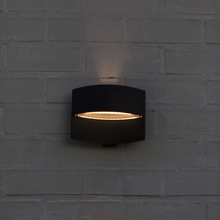 Lutec 5193201012 LOTUS 8.5W IP54 LED Outdoor Wall Light 3000K - Matt Black