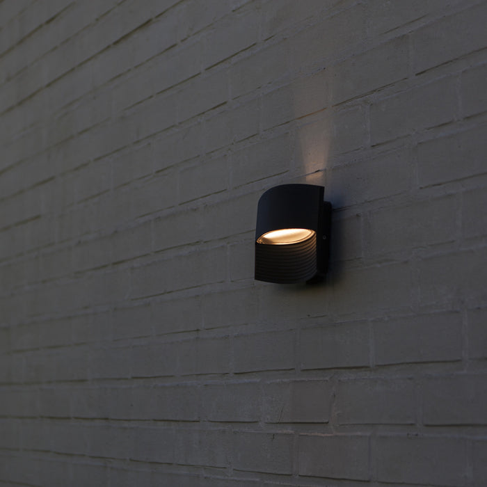Lutec 5193201012 LOTUS 8.5W IP54 LED Outdoor Wall Light 3000K - Matt Black