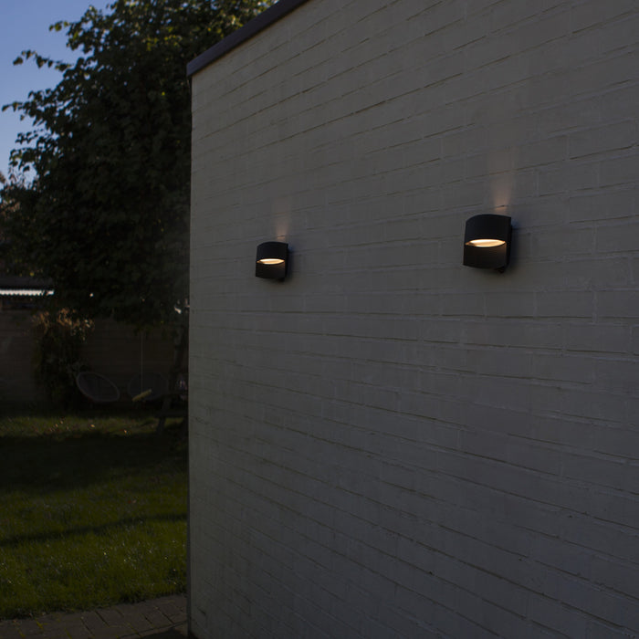 Lutec 5193201012 LOTUS 8.5W IP54 LED Outdoor Wall Light 3000K - Matt Black