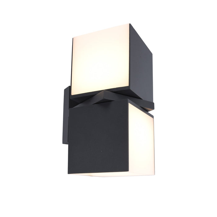 Lutec 5193801118 CUBA 19W IP54 LED Outdoor Wall Light c/w Adjustable Heads 3000K - Dark Grey