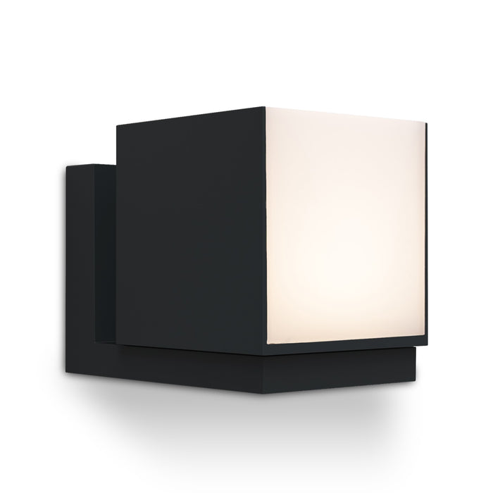 Lutec 5193803012 CUBA 9.5W IP54 LED Outdoor Wall Light c/w Adjustable Heads 3000K - Matt Black