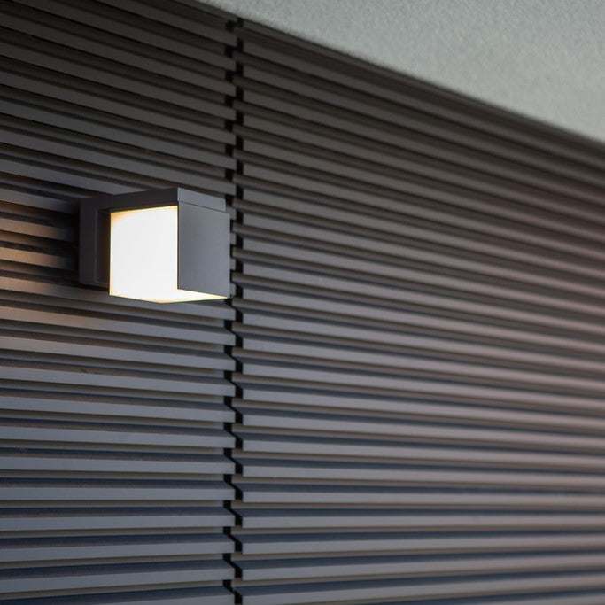 Lutec 5193803012 CUBA 9.5W IP54 LED Outdoor Wall Light c/w Adjustable Heads 3000K - Matt Black