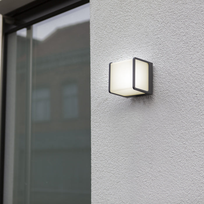Lutec 5197002125 DOBLO 14.5W IP54 LED Outdoor Wall Light 3000K - Dark Grey