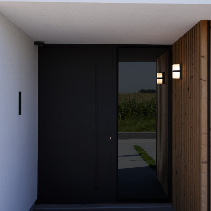 Lutec 5197401118 STELA 14W IP54 LED Outdoor Wall Light 3000K - Dark Grey