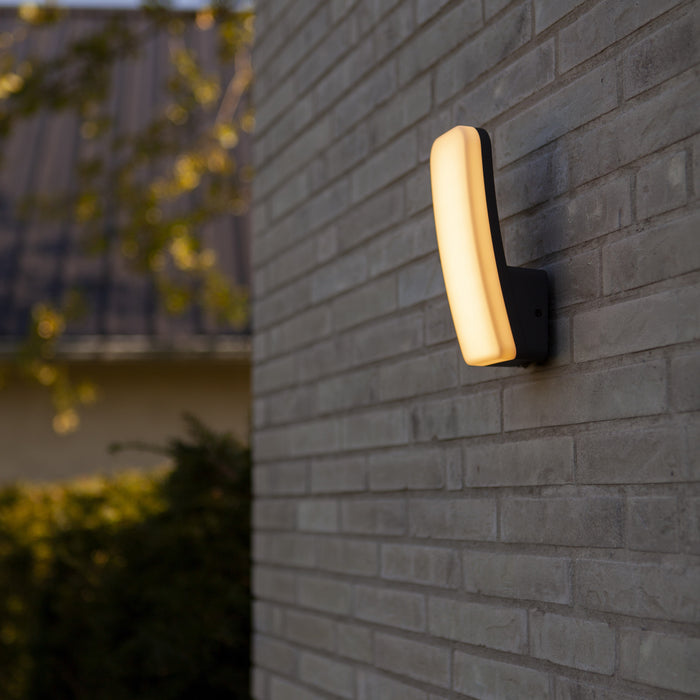 Lutec 5203301345 KITE 8.8W IP54 LED Outdoor Wall Light 3000K - Dark Grey