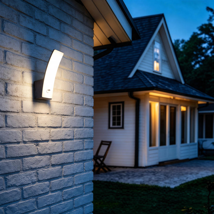 Lutec 5203902335 KILO 11.5W IP44 LED Outdoor Wall Light with PIR 3000K - Dark Grey