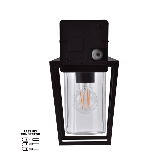 Lutec 5207901012 WEST IP44 E27 Outdoor Wall Light - Matt Black (Lamp Not Included)