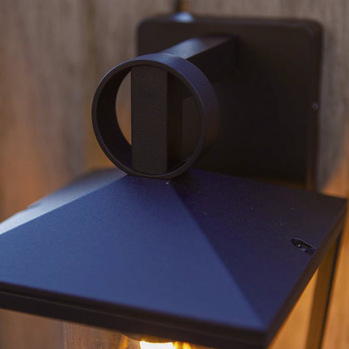 Lutec 5207901012 WEST IP44 E27 Outdoor Wall Light - Matt Black (Lamp Not Included)