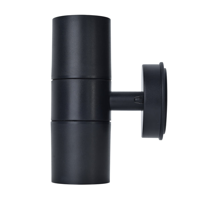 Lutec 5210701330 COASTAL IP44 GU10 Polycarbonate Outdoor Up/Down Wall Light - Black (Lamp Not Included)