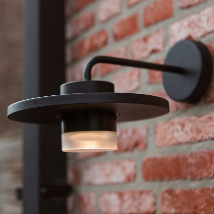 Lutec 5213402012 PLATO 7W IP54 LED Outdoor Wall Light 3000K - Matt Black