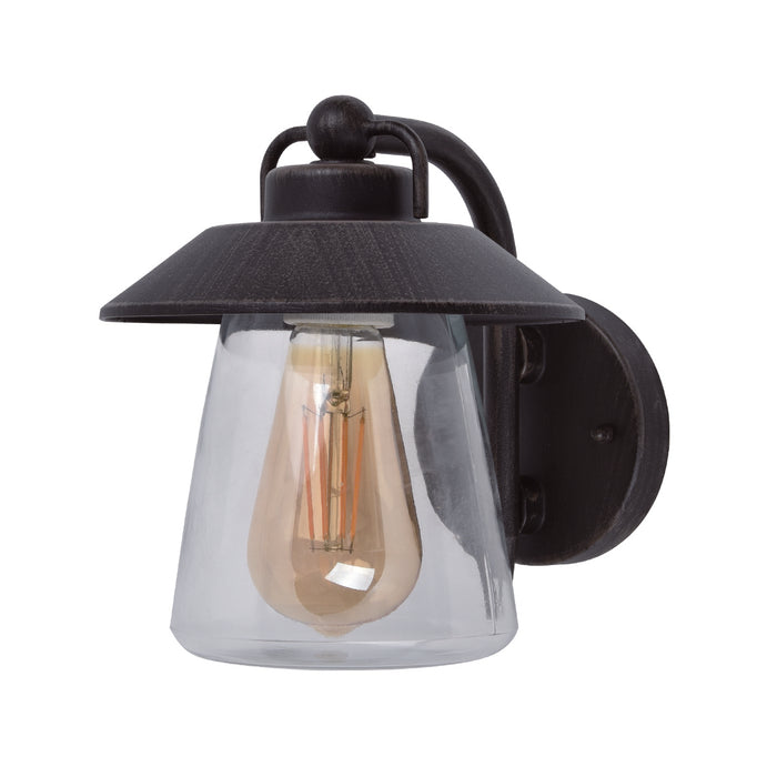 Lutec 5264201213 CATE IP44 E27 Outdoor Wall Light - Black Rust (Lamp Not Included)
