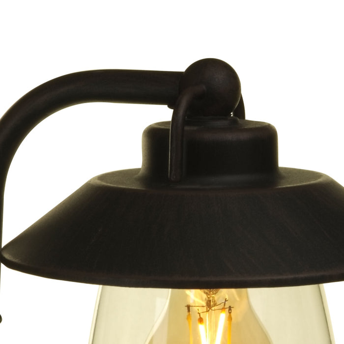 Lutec 5264201213 CATE IP44 E27 Outdoor Wall Light - Black Rust (Lamp Not Included)