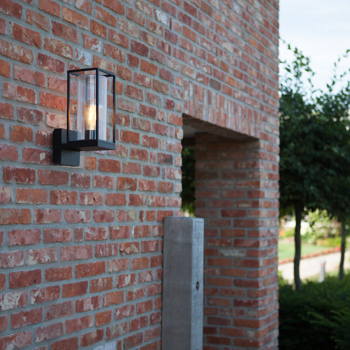 Lutec 5288801012 FLAIR IP44 E27 Outdoor Wall Light - Matt Black (Lamp Not Included)