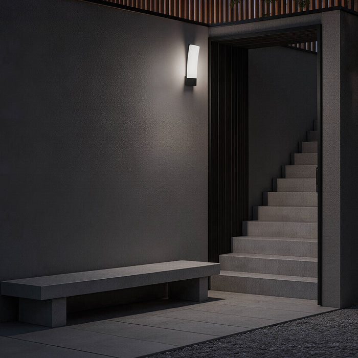Lutec 5288902118 KIRA 17.3W IP54 LED Outdoor Wall Light 4000K - Dark Grey