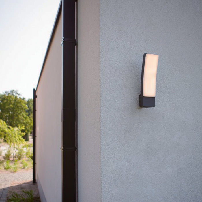 Lutec 5288902118 KIRA 17.3W IP54 LED Outdoor Wall Light 4000K - Dark Grey