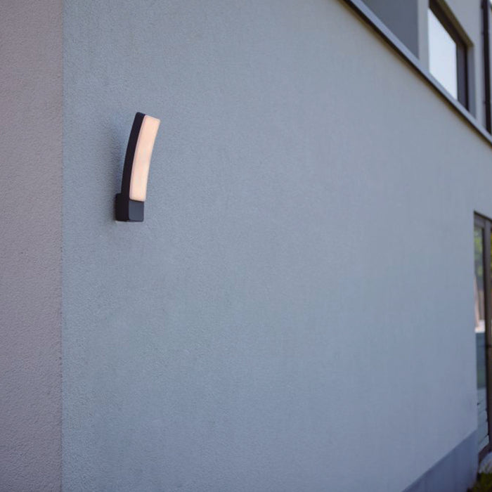 Lutec 5288902118 KIRA 17.3W IP54 LED Outdoor Wall Light 4000K - Dark Grey