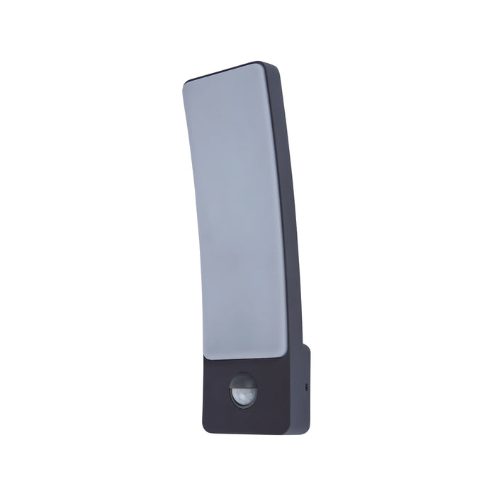 Lutec 5288903118 KIRA 18W IP54 LED Outdoor Wall Light PIR 4000K - Dark Grey