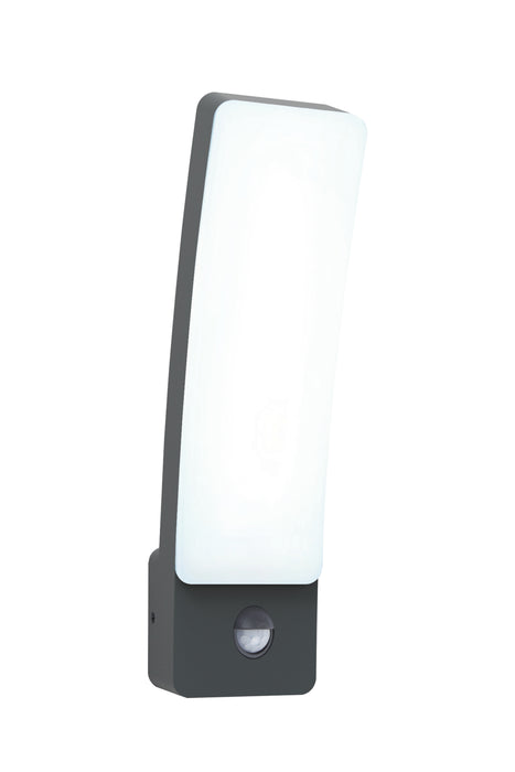 Lutec 5288903118 KIRA 18W IP54 LED Outdoor Wall Light PIR 4000K - Dark Grey