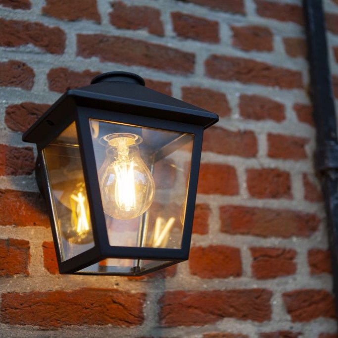 Lutec 5294502012 ZAGO IP44 E27 Outdoor Wall Light - Matt Black (Lamp Not Included)