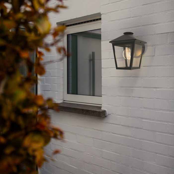 Lutec 5294502012 ZAGO IP44 E27 Outdoor Wall Light - Matt Black (Lamp Not Included)