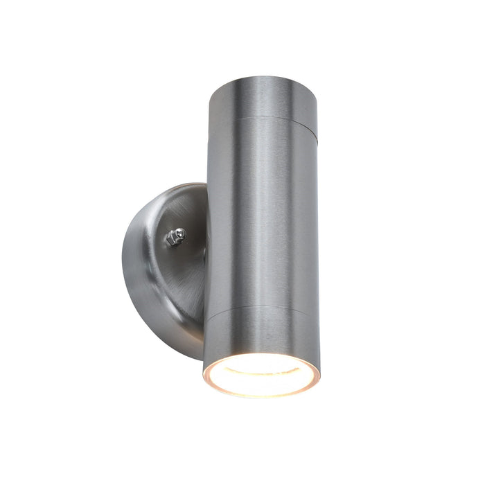 Lutec 5510801001 RADO IP44 GU10 Outdoor Up/Down Wall Light - Stainless Steel (Lamp Not Included)
