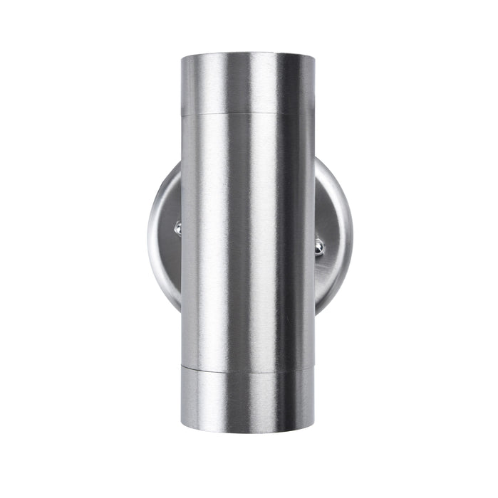 Lutec 5510801001 RADO IP44 GU10 Outdoor Up/Down Wall Light - Stainless Steel (Lamp Not Included)