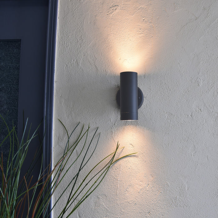 Lutec 5510801424 RADO IP44 GU10 Outdoor Up/Down Wall Light - Graphite (Lamp Not Included)
