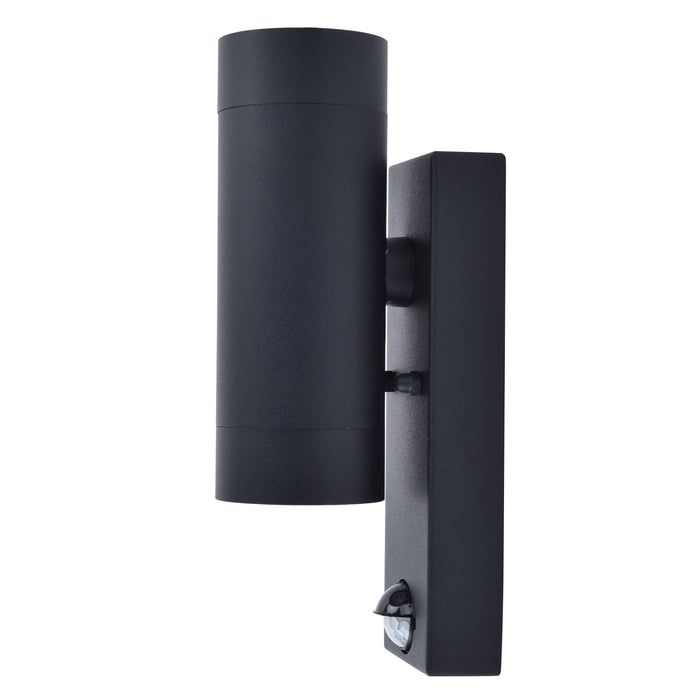 Lutec 5510809424 RADO IP44 GU10 Outdoor Up/Down Wall Light with PIR - Graphite (Lamp Not Included)