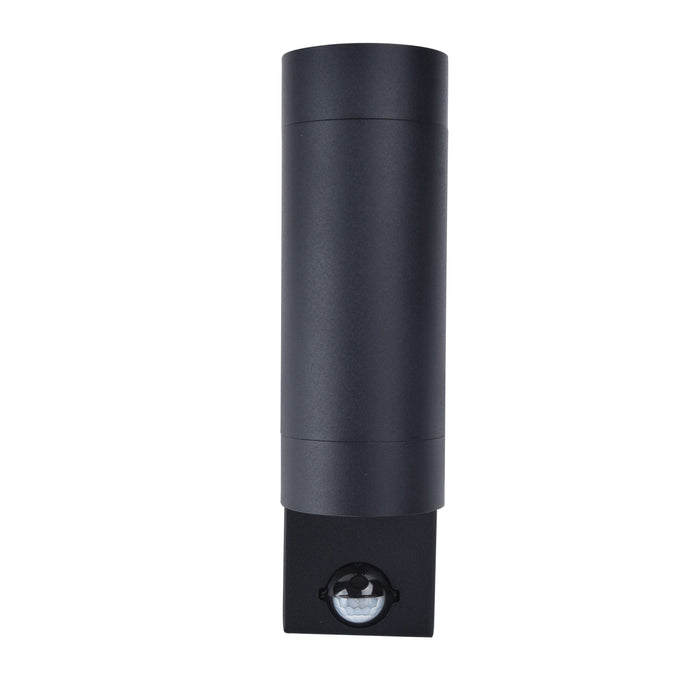 Lutec 5510809424 RADO IP44 GU10 Outdoor Up/Down Wall Light with PIR - Graphite (Lamp Not Included)