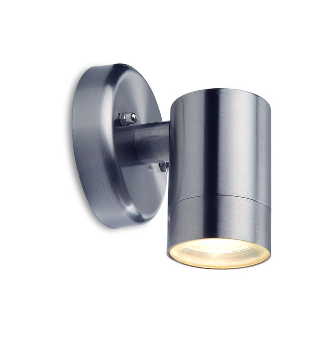 Lutec 5510904001 RADO IP44 GU10 Outdoor Down Wall Light - Stainless Steel (Lamp Not Included)
