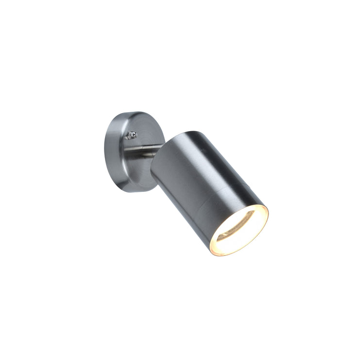 Lutec 5511020001 RADO IP44 GU10 Outdoor Adjustable Down Wall Light - Stainless Steel (Lamp Not Included)