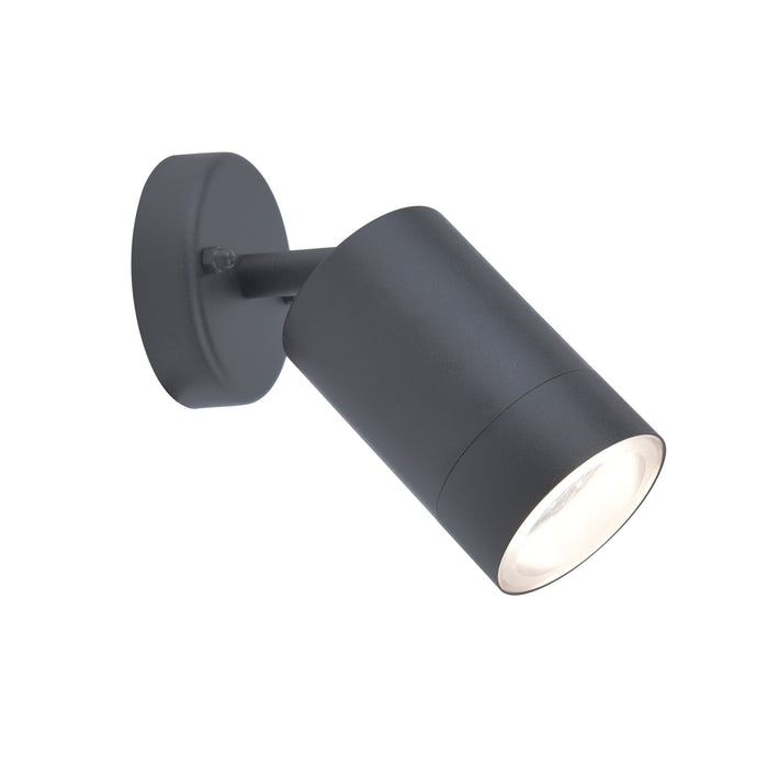 Lutec 5511020424 RADO IP44 GU10 Outdoor Adjustable Down Wall Light - Graphite (Lamp Not Included)