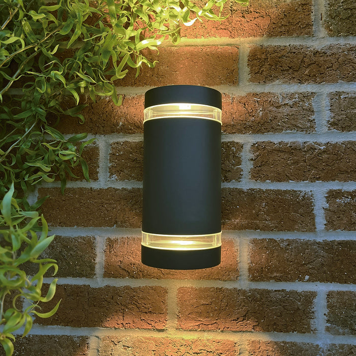 Lutec 5604011118 FOCUS IP44 GU10 Outdoor Up/Down Wall Light - Anthracite Grey (Lamp Not Included)