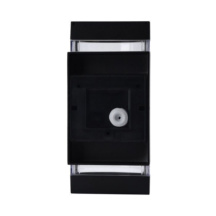 Lutec 5604014012 FOCUS IP44 GU10 Outdoor Up/Down Wall Light with PIR - Matt Black (Lamp Not Included)