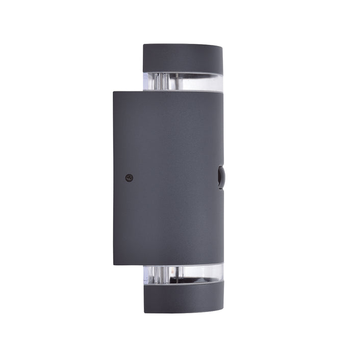 Lutec 5604014118 FOCUS IP44 GU10 Outdoor Up/Down Wall Light with PIR - Anthracite Grey (Lamp Not Included)